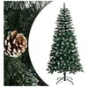 vidaXL Sapin de Noël artificiel avec support Vert 120 cm PVC