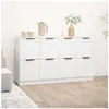 vidaXL Buffets 2 pcs Blanc 60x30x70 cm Bois d'ingénierie
