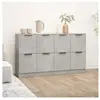 vidaXL Buffets 2 pcs Gris béton 60x30x70 cm Bois d'ingénierie