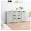 vidaXL Buffets 2 pcs Gris béton 60x30x70 cm Bois d'ingénierie