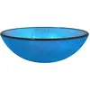 vidaXL Lavabo Verre trempé 42x14 cm Bleu