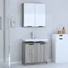 vidaXL Ensemble d'armoires de salle de bain 2 pcs sonoma gris