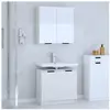 vidaXL Meubles de salle de bain 2 pcs Blanc Bois d'ingénierie