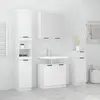 vidaXL Meubles de salle de bain 4 pcs Blanc Bois d'ingénierie