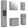 vidaXL Meubles de salle de bain 5 pcs Sonoma gris Bois d'ingénierie