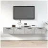 vidaXL Armoires murales 2 pcs Gris béton 68x30x20 cm Bois d'ingénierie