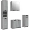 vidaXL Ensemble d'armoires de salle de bain 4 pcs sonoma gris