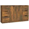 vidaXL Buffets 3 pcs Chêne fumé Bois d'ingénierie