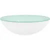 vidaXL Lavabo Verre trempé 42x14 cm Blanc