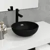 vidaXL Lavabo Verre trempé 35x12 cm Noir