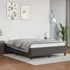 vidaXL Cadre de lit Gris 140x190 cm Similicuir