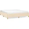 vidaXL Cadre de lit Crème 180 x 200 cm Tissu