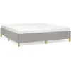 vidaXL Cadre de lit Gris clair 160x200 cm Tissu