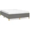 vidaXL Cadre de lit Gris foncé 160 x 200 cm Tissu