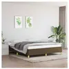 vidaXL Cadre de lit Marron foncé 160x200 cm Tissu