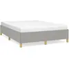 vidaXL Cadre de lit Gris clair 140x200 cm Tissu