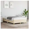 vidaXL Cadre de lit Crème 120 x 200 cm Tissu