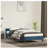 vidaXL Cadre de lit avec tête de lit Bleu foncé 90x190 cm Velours