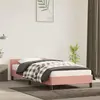 vidaXL Cadre de lit avec tête de lit Rose 90x190 cm Velours