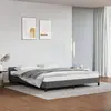 vidaXL Cadre de lit avec tête de lit Gris 160x200 cm Similicuir
