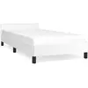vidaXL Cadre de lit avec tête de lit Blanc 100x200 cm Similicuir