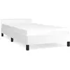 vidaXL Cadre de lit avec tête de lit Blanc 90x200 cm Similicuir