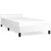 vidaXL Cadre de lit avec tête de lit Blanc 80x200 cm Similicuir