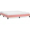 vidaXL Cadre de lit Rose 180x200 cm Velours