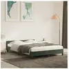 vidaXL Cadre de lit avec tête de lit Vert foncé 140x190 cm Velours