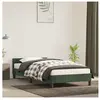 vidaXL Cadre de lit avec tête de lit Vert foncé 100x200 cm Velours