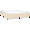 vidaXL Cadre de lit Crème 200 x 200 cm Tissu