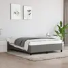 vidaXL Cadre de lit Gris foncé 140x190 cm Tissu