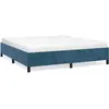 vidaXL Cadre de lit Bleu foncé 160x200 cm Velours