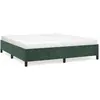 vidaXL Cadre de lit Vert foncé 180x200 cm Velours