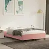 vidaXL Cadre de lit Rose 140x190 cm Velours