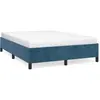 vidaXL Cadre de lit Bleu foncé 140x190 cm Velours