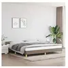 vidaXL Cadre de lit avec tête de lit Taupe 200x200 cm Tissu