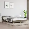 vidaXL Cadre de lit avec tête de lit Taupe 140x190 cm Tissu