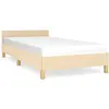 vidaXL Cadre de lit avec tête de lit Crème 80x200 cm Tissu