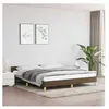 vidaXL Cadre de lit avec tête de lit Marron foncé 160x200 cm Tissu