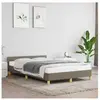 vidaXL Cadre de lit avec tête de lit Taupe 120x200 cm Tissu