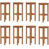 vidaXL Tabourets de bar lot de 8 bois massif d'acacia