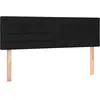 vidaXL Têtes de lit 2 pcs Noir 72x5x78/88 cm Tissu