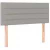 vidaXL Tête de lit Gris clair 90x5x78/88 cm Tissu