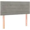 vidaXL Tête de lit Gris clair 90x5x78/88 cm Velours