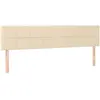 vidaXL Têtes de lit 2 pcs Crème 100x5x78/88 cm Tissu