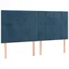 vidaXL Têtes de lit 2 pcs Bleu foncé 100x5x78/88 cm Velours