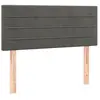 vidaXL Tête de lit Gris foncé 80x5x78/88 cm Velours