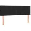 vidaXL Têtes de lit 2 pcs Noir 72x5x78/88 cm Velours
