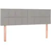 vidaXL Têtes de lit 2 pcs Gris clair 72x5x78/88 cm Tissu